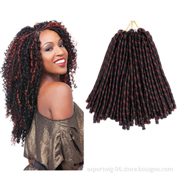 Straight 14 inch Soft Locs Synthetic Hair Extension Short Faux Locs Crochet Braids Afro Dreadlock Twist